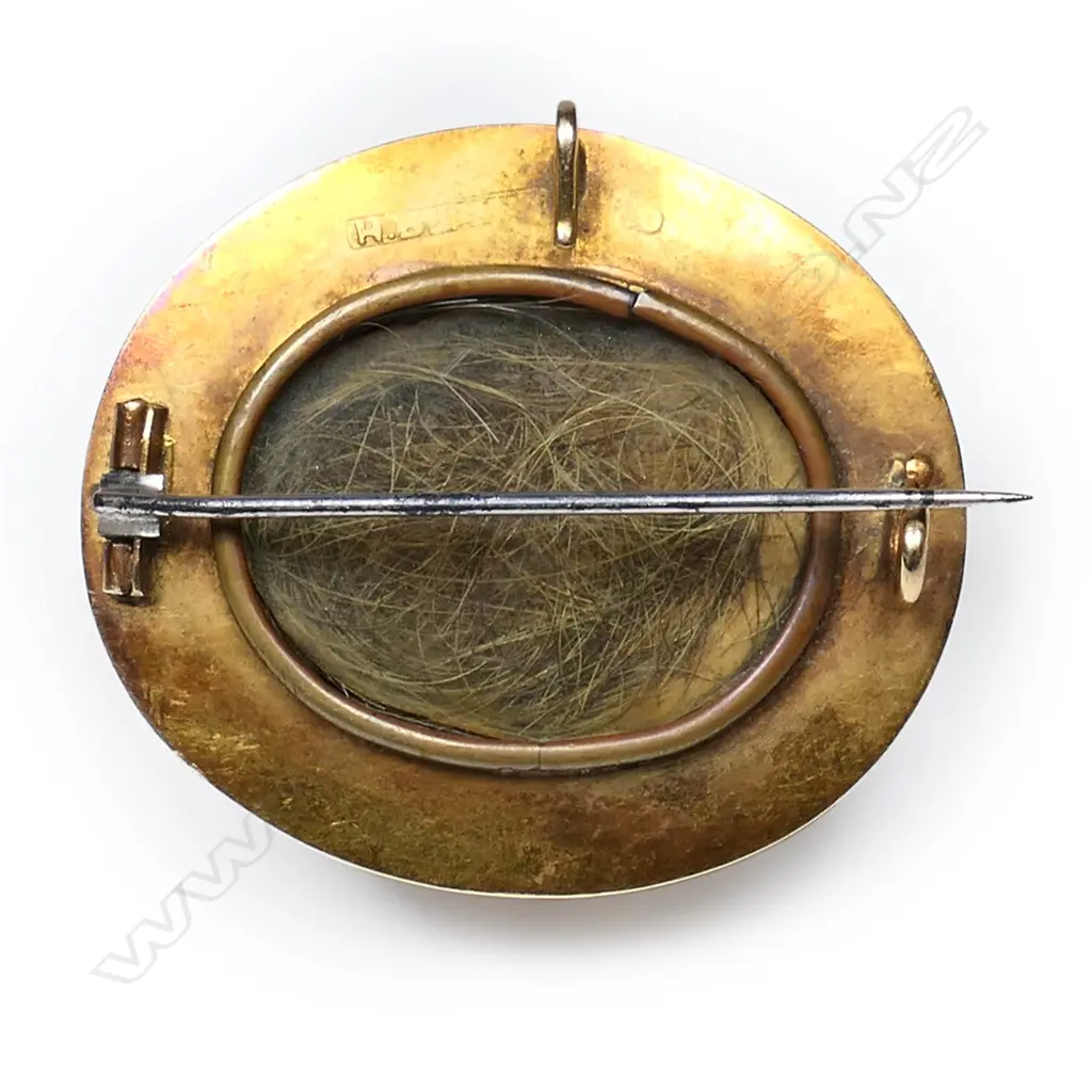 H Black (Wanganui) 19thC gold and garnet brooch, Image 1++